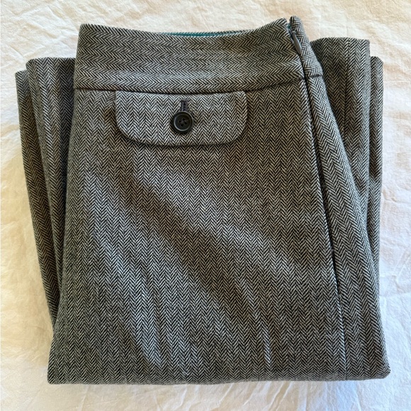 J. Crew Wool Tweed Front pleat skirt Size 2 - Picture 12 of 12